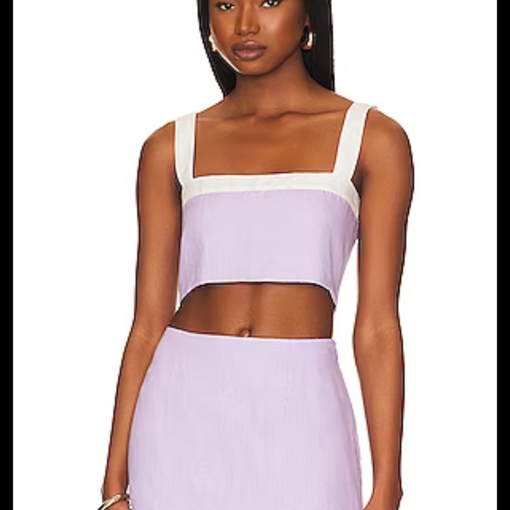 Purple Sleeveless Fitted Crop Tank Top